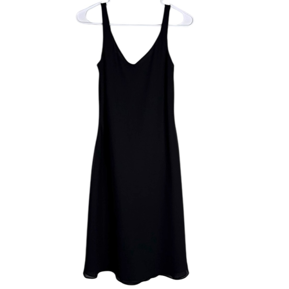 NIKI by Niki Livas Little Black Dress Sleeveless Embellished Lattice Back Size 4
